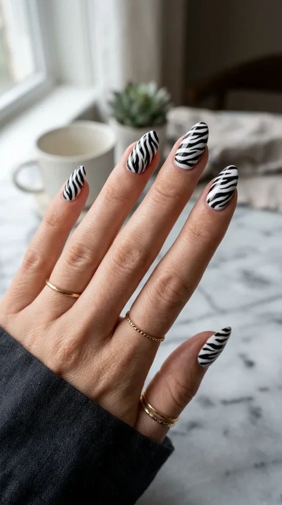 Classic-Black-and-White-Zebra-Nails