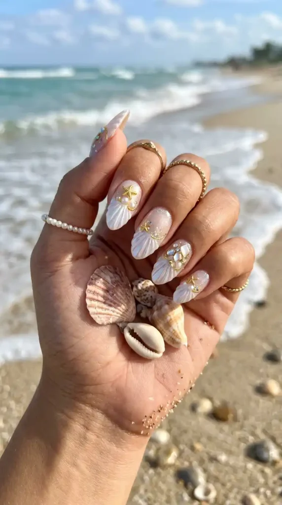 pearlescent-white-shell tips