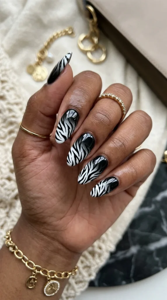 Zebra-Print-Ombre-Nails