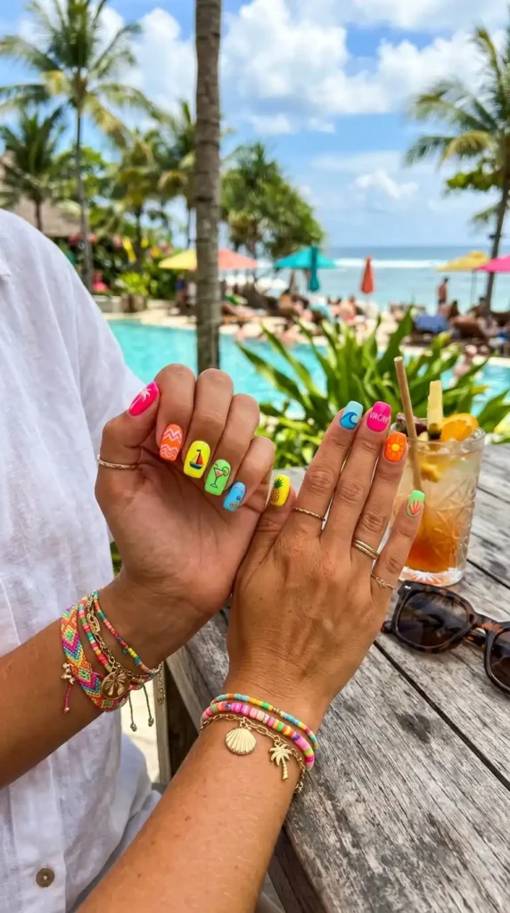 bright-neon-vacation-manicure