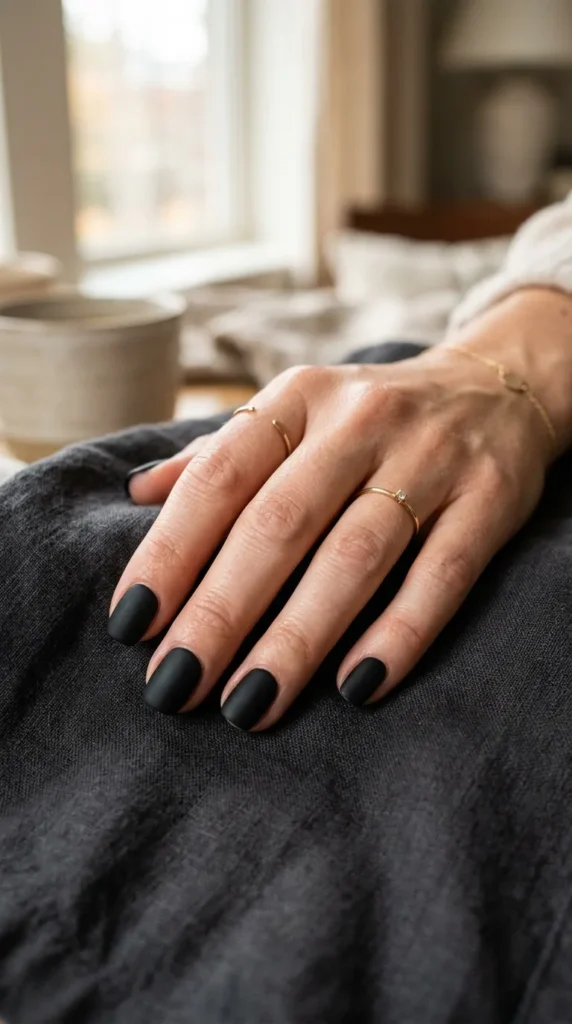 classic-all-black-matte-nails