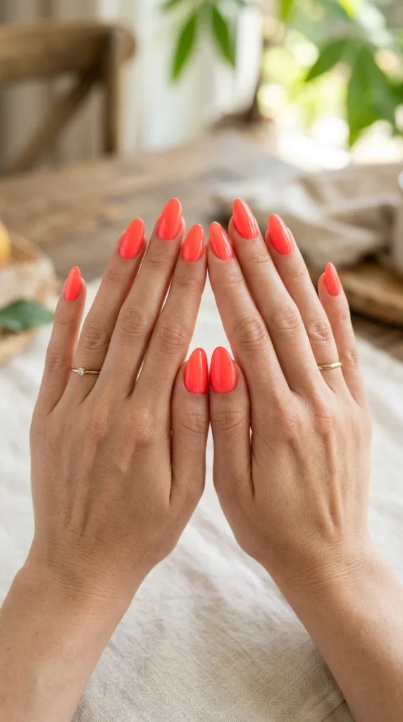 coral-neon-mix-nails
