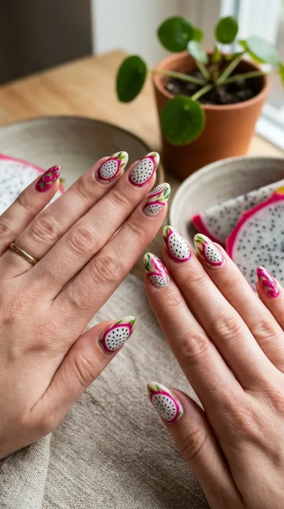 dragon-fruit-nail-design