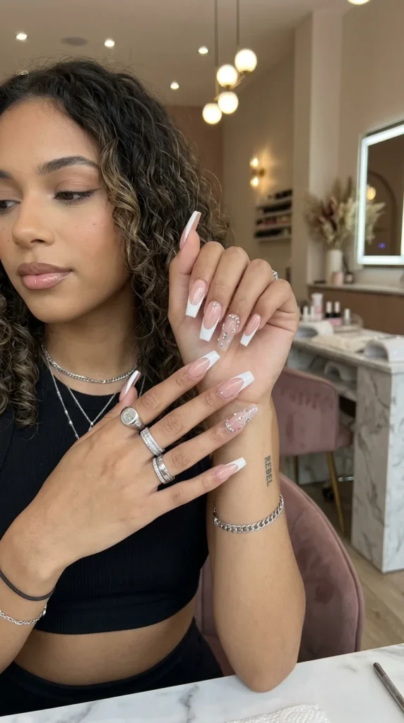 french-tip-baddie-nails