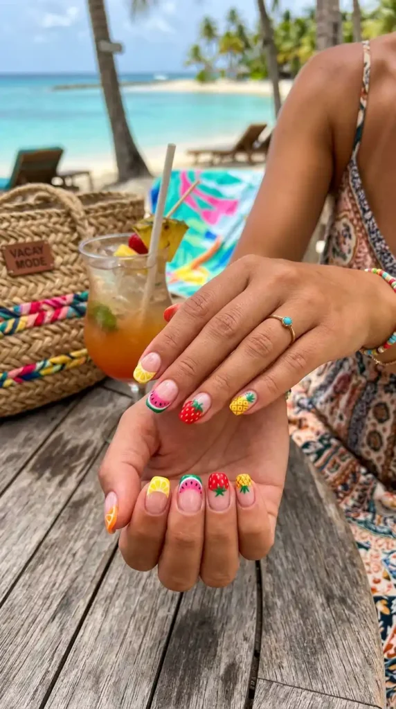 fruity-french-tip-nails