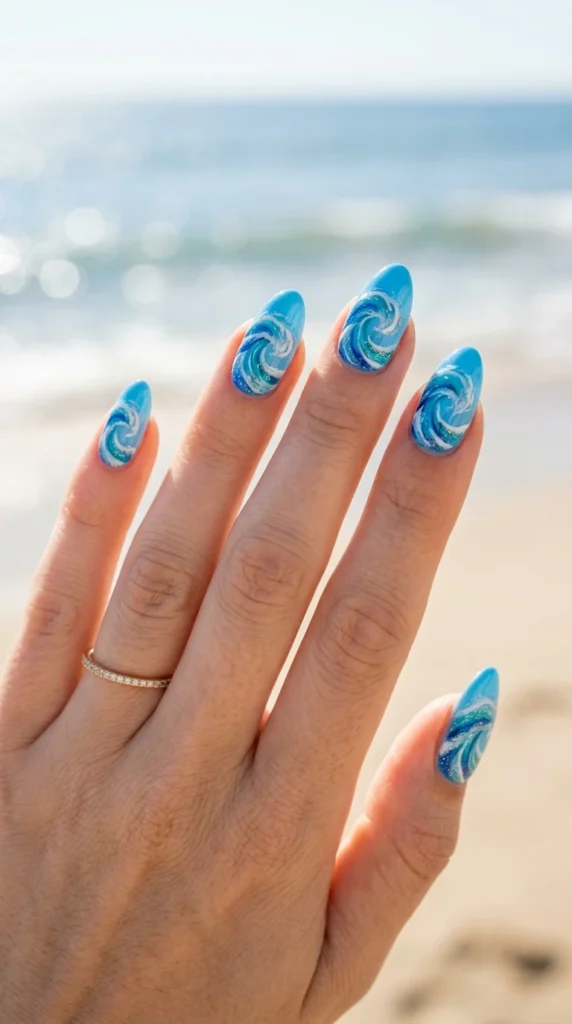 glossy-sky-blue-waves