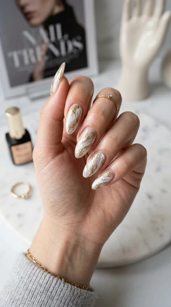 gold-marble-nail-art