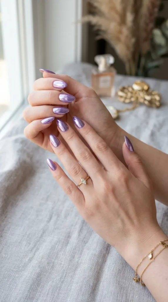 lavender-chrome-nails