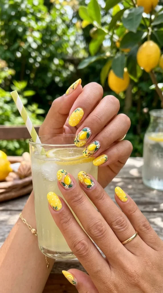 lemon-and-green-leaf-nails