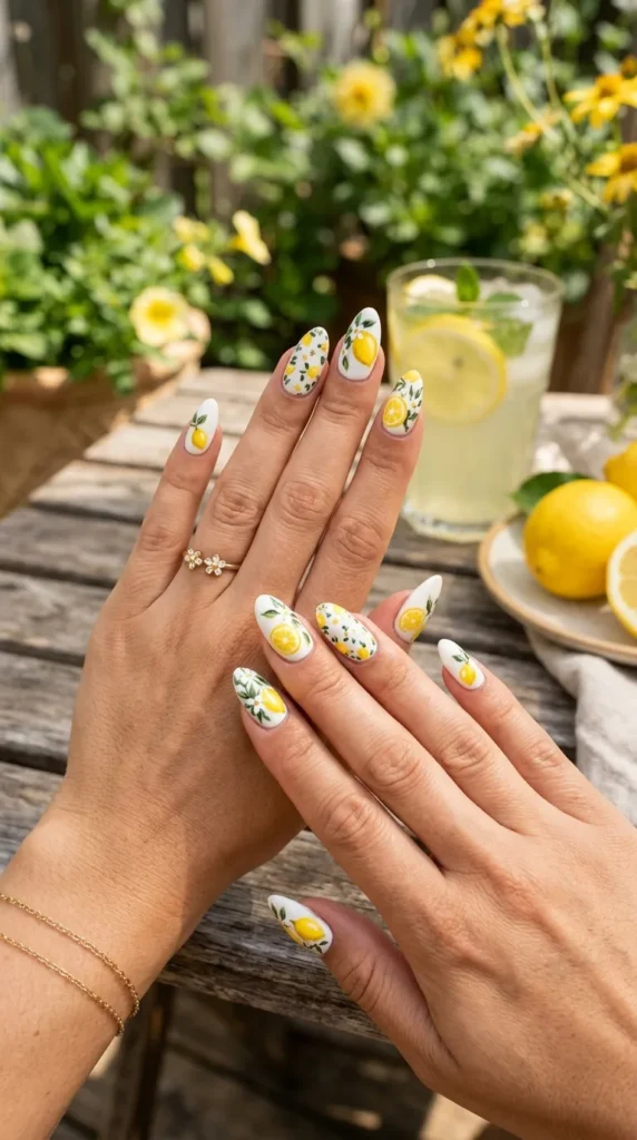 lemon-and-white-floral-design