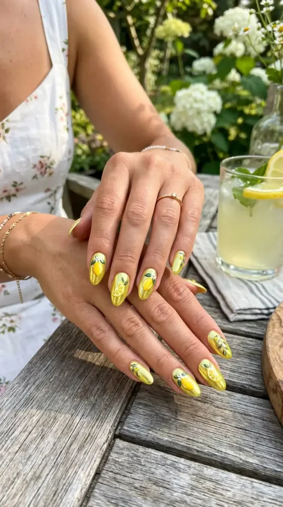 lemon-chrome-metallic-nails
