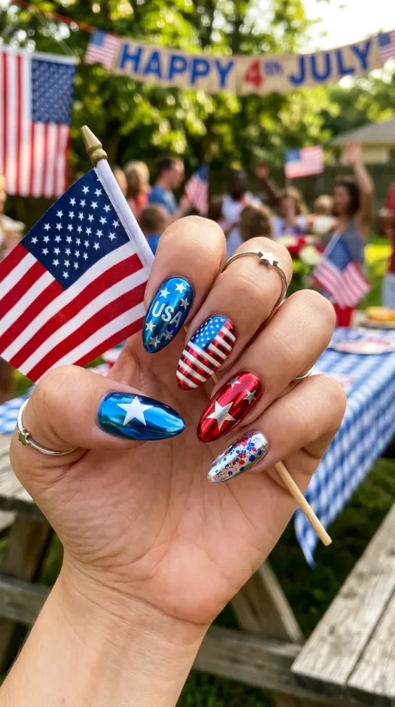 metallic-chrome-patriotic-nails