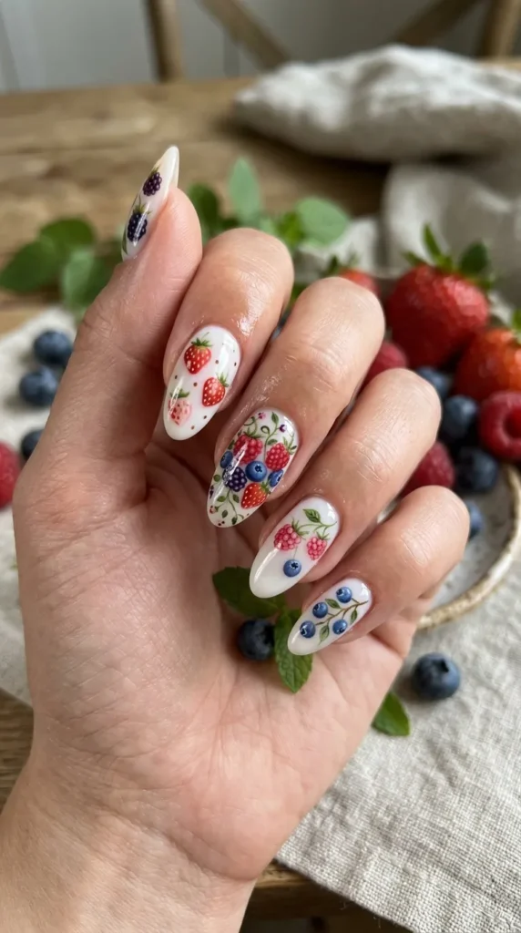 mixed-berry-nail-design