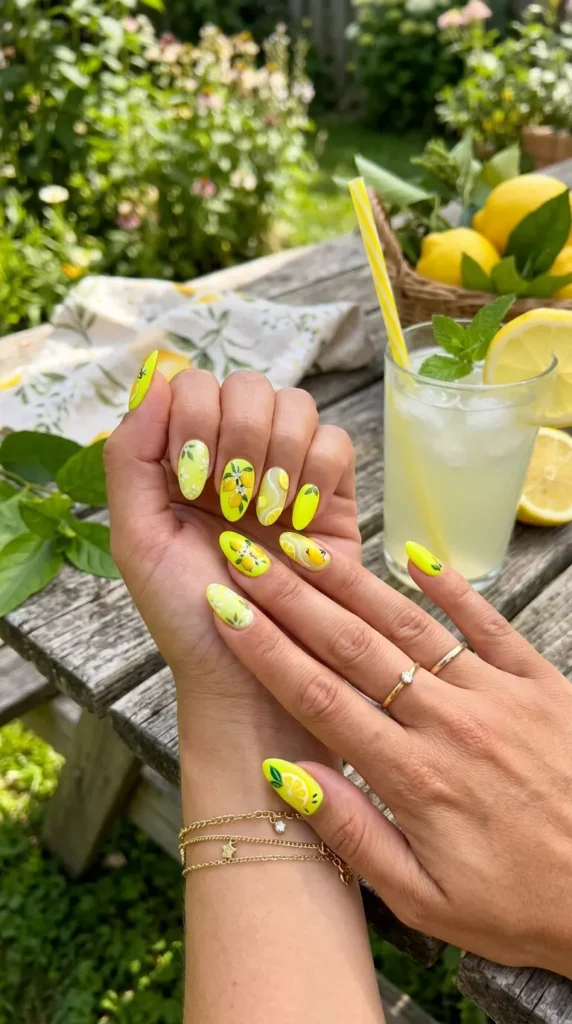 neon-lemon-yellow-nails