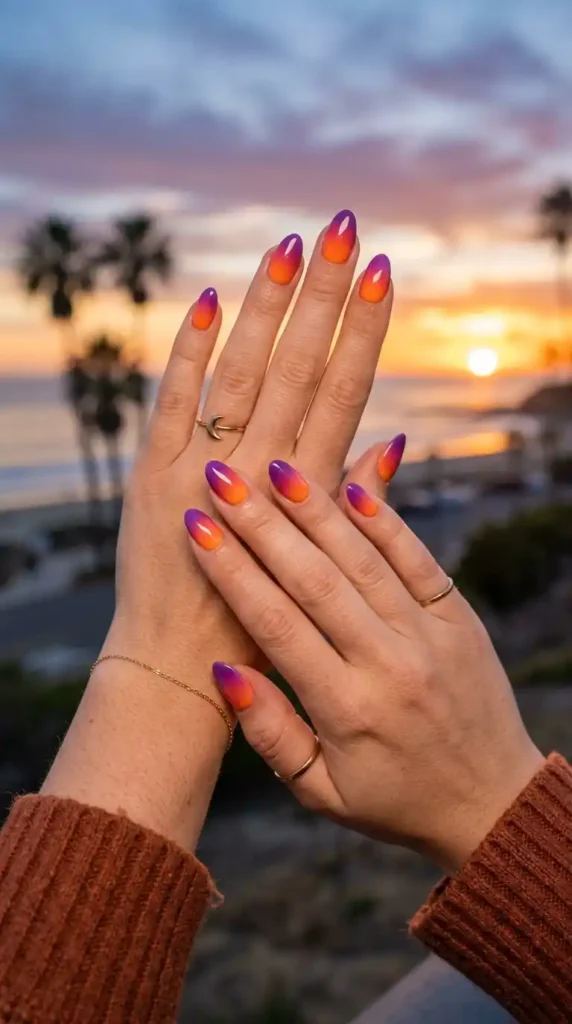 orange-and-purple-ombre-sunset-nails