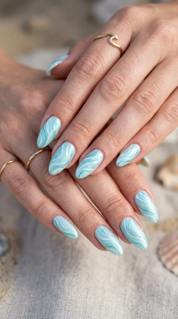 pale-aqua-ripple-nails