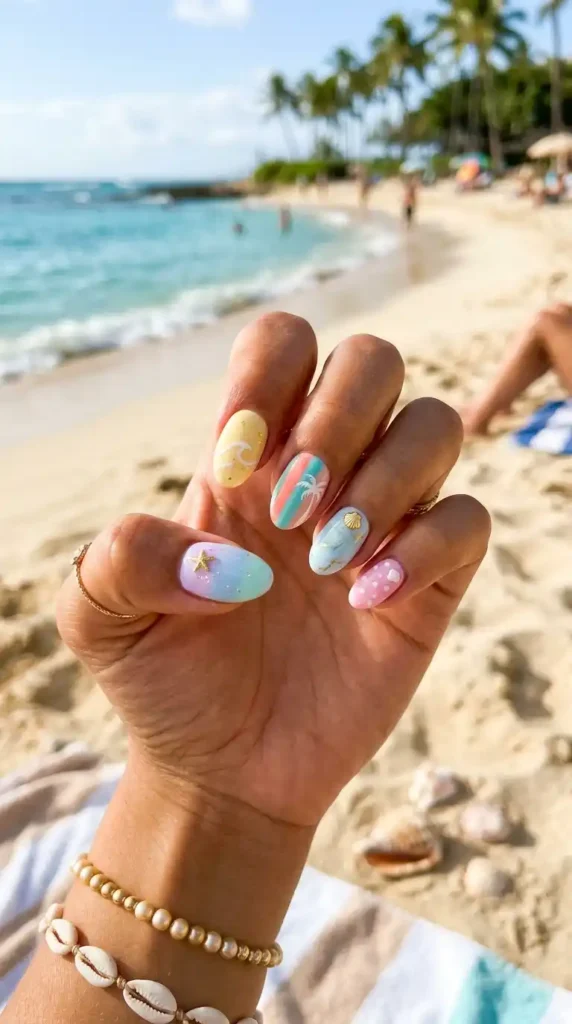 pastel-beach-nail-ideas