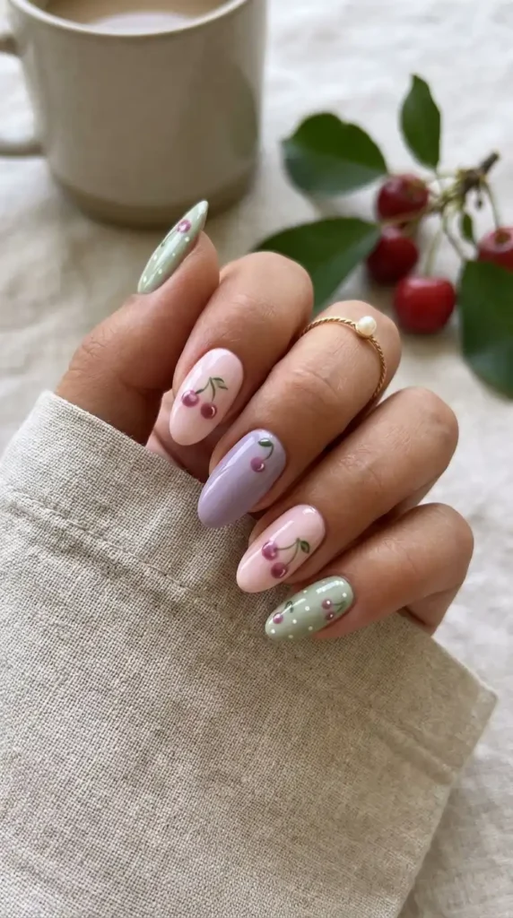 pastel-cherry-nail-set