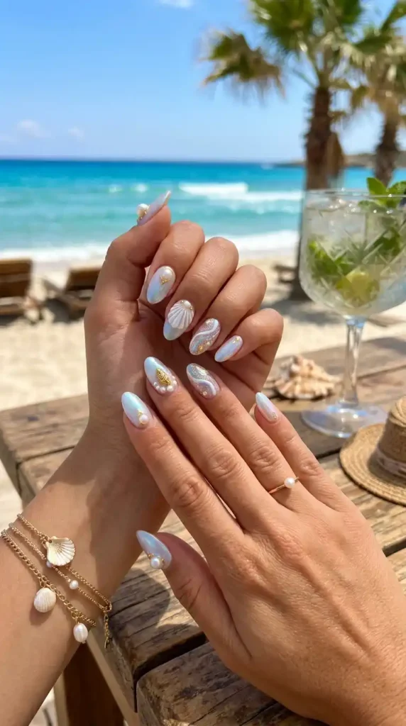 pearl-and-shell-inspired-manicure