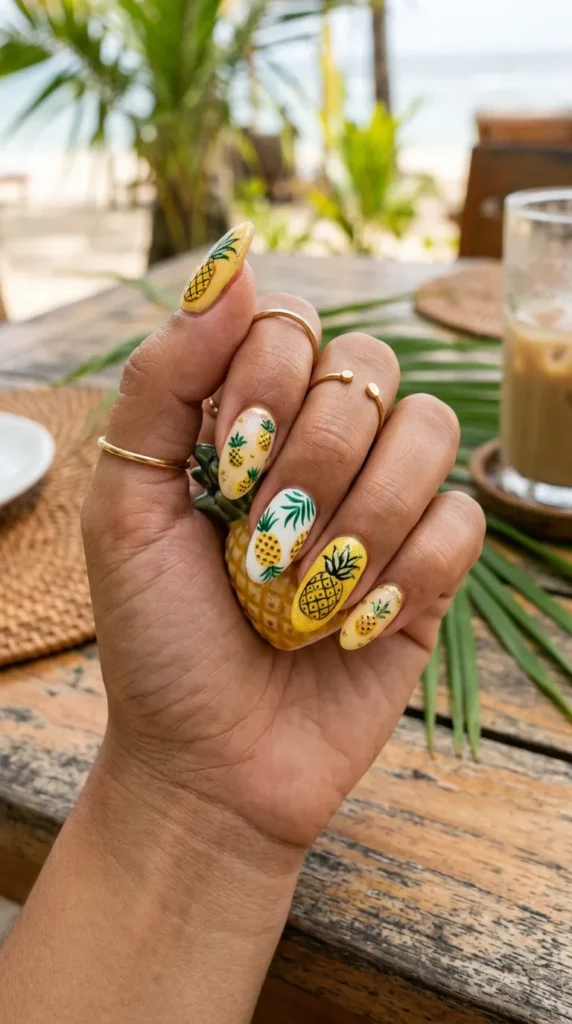 pineapple-nail-design
