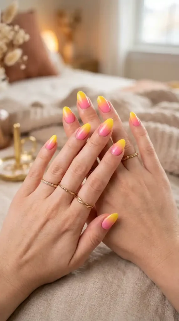 pink-and-yellow-cotton-candy-sunset-nails