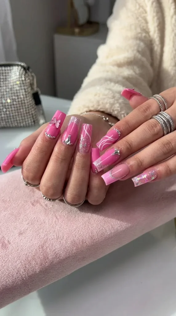 pink-barbie-baddie-nails