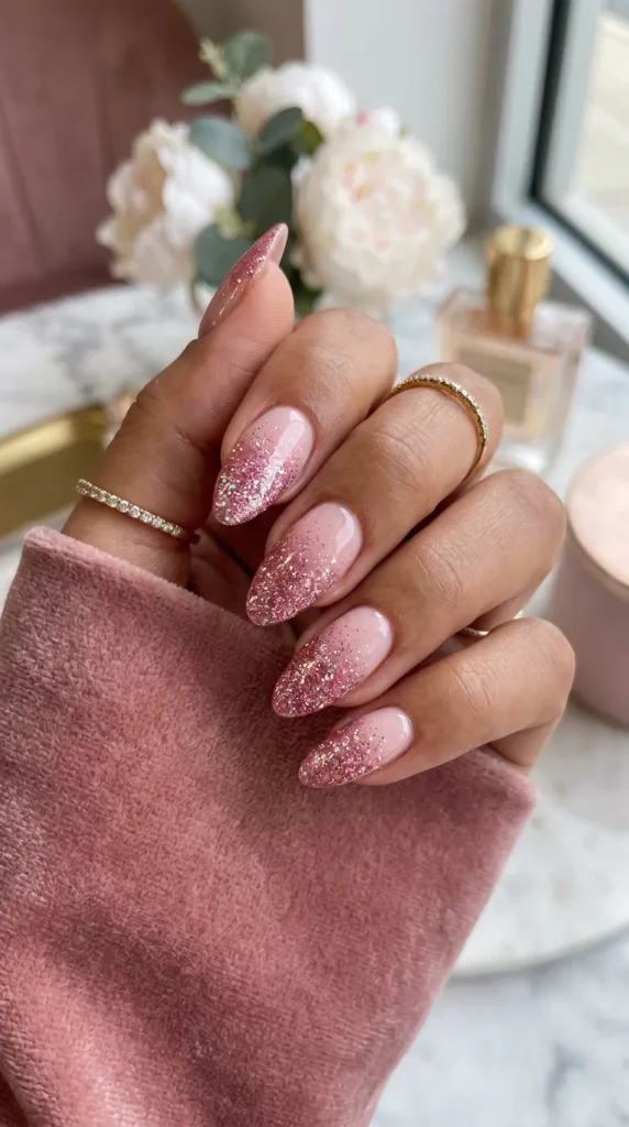 pink-glitter-ombre