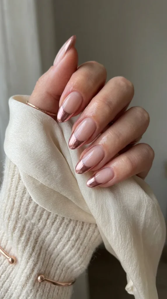 rose-chrome-french-tip-nails
