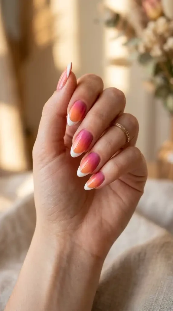 sunset-french-tip-ombre-nails