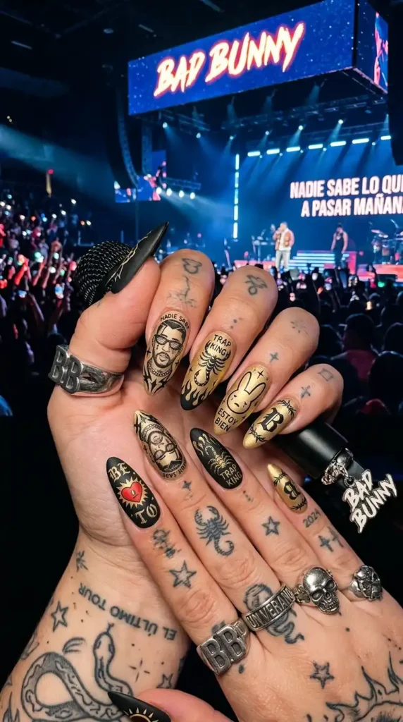 tattoo-inspired-nail-art