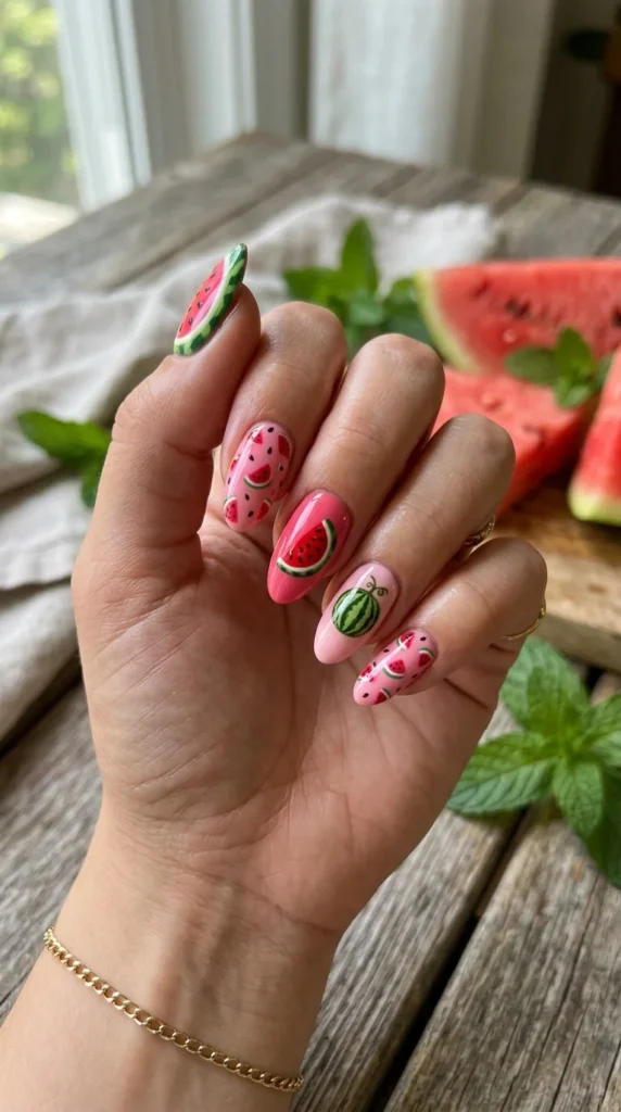 watermelon-nail-design