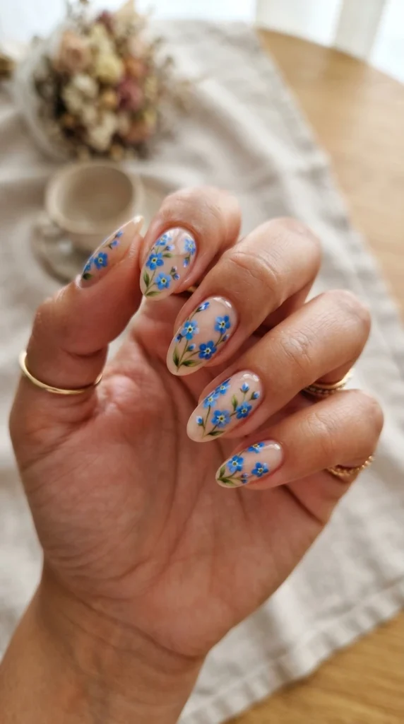 blue-forget-me-not-flowers-on-nude-base
