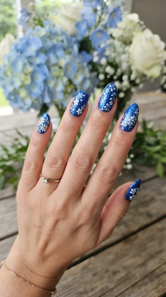 blue-glitter-with-white-floral-accents
