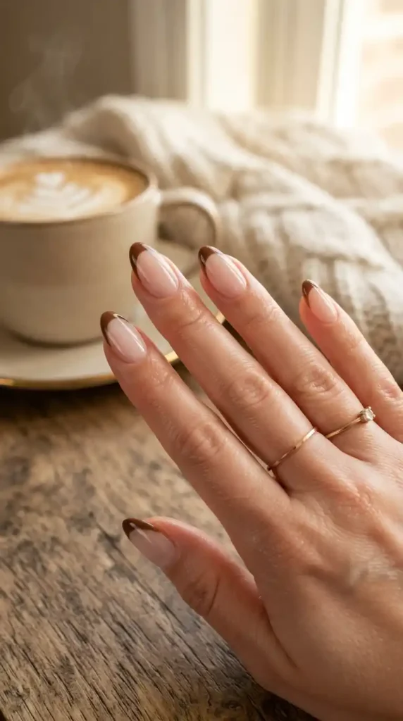 brown-french-tip-nails