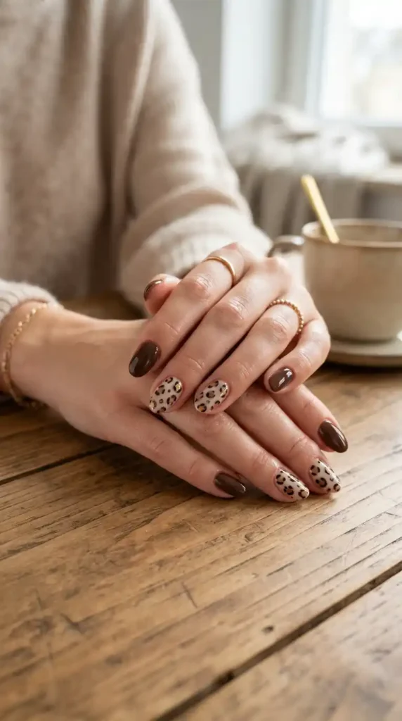 brown-leopard-print-nails