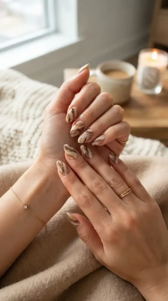 brown-marble-nails