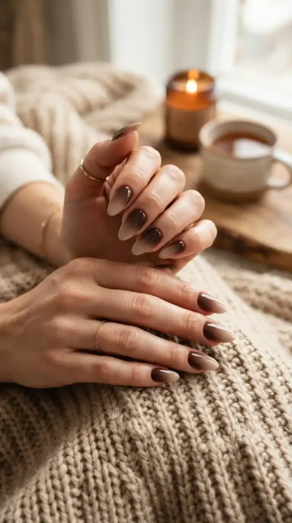 brown-ombre-nails