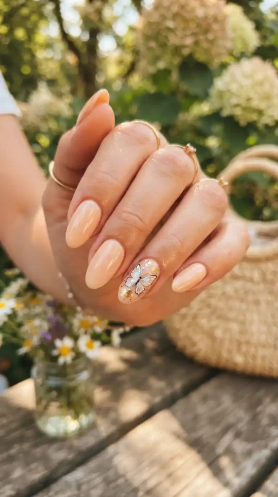 butterfly-accent-nails