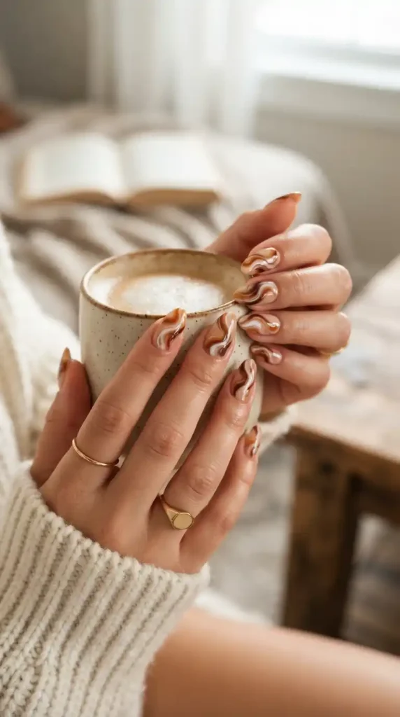 caramel-swirl-nails