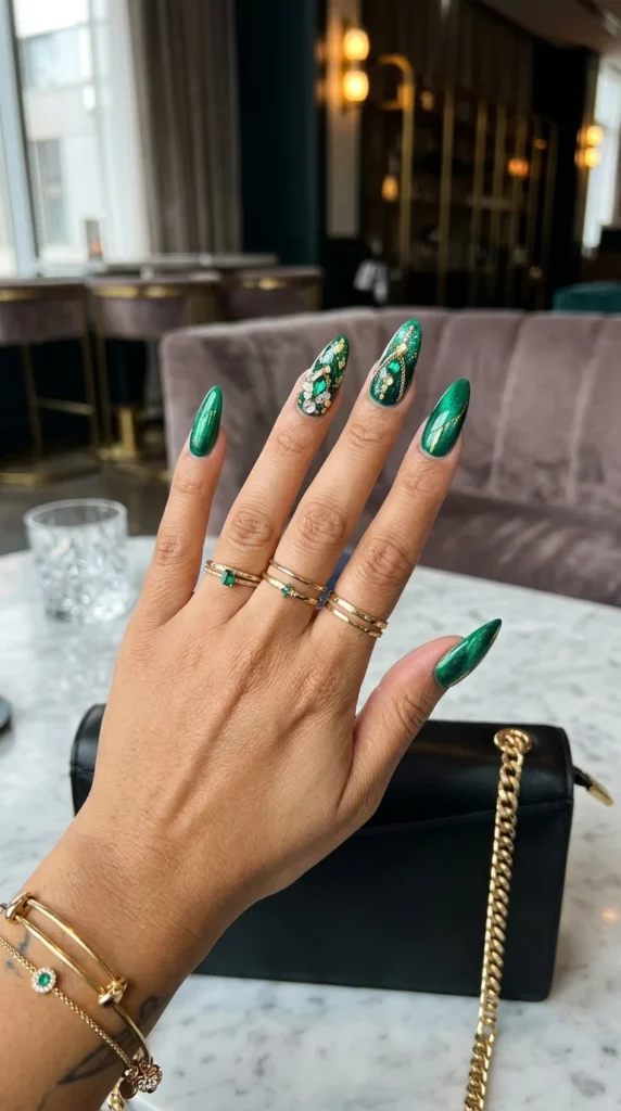 emerald-green-statement-nails