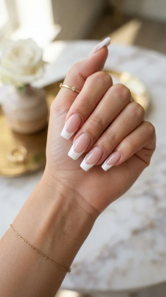 french-tip-tapered-square-nails
