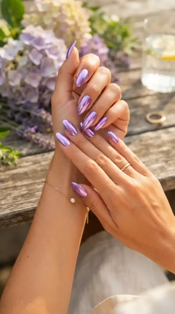 lavender-chrome-nails