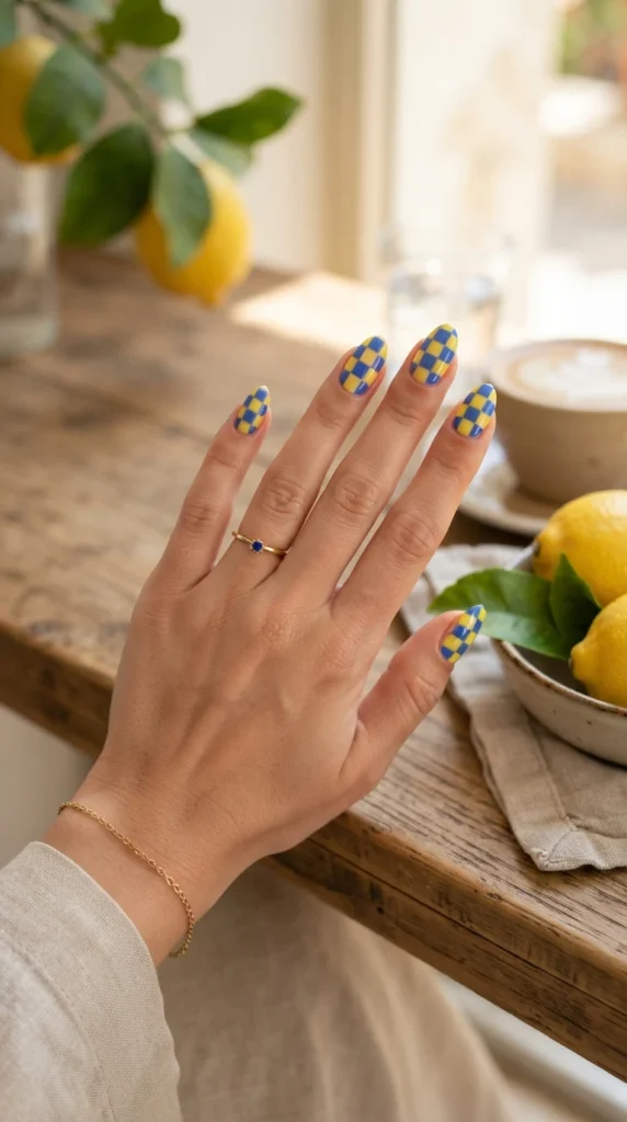 lemon-checkerboard-with-blue-squares