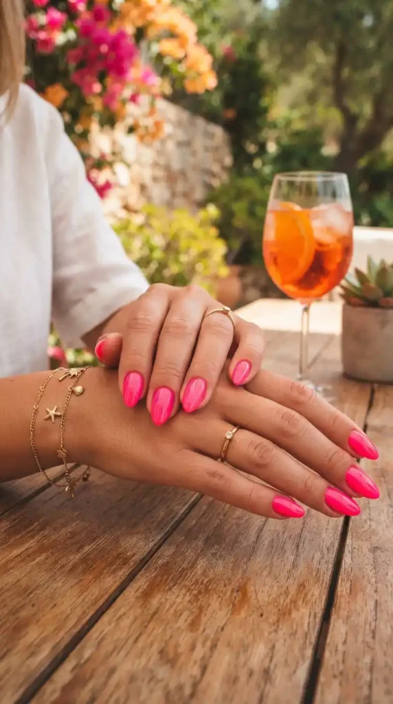 neon-pink-nails