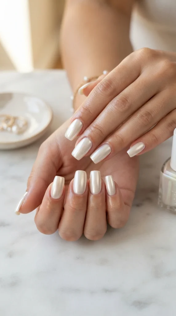 pearl-chrome-nails