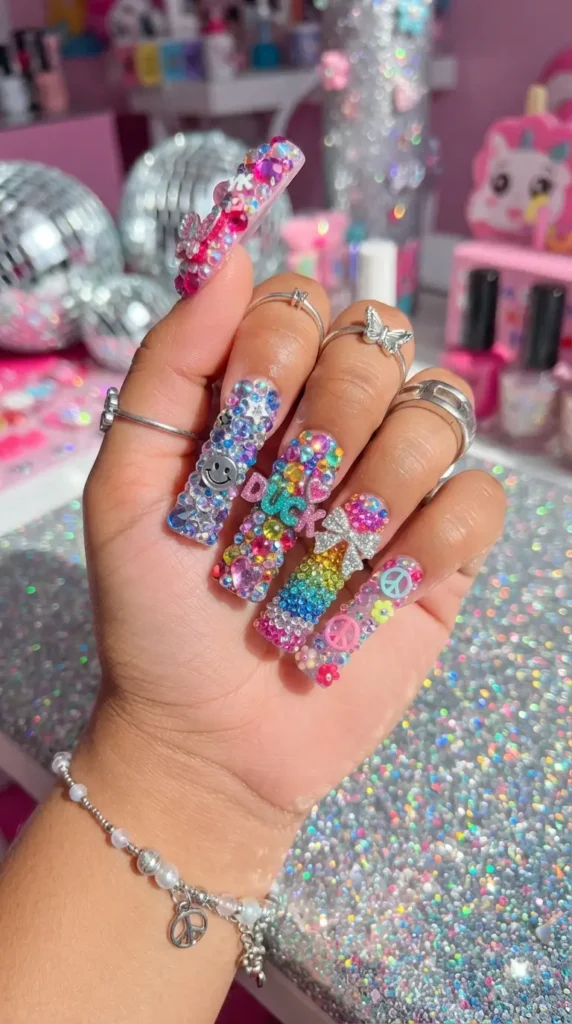 rhinestone-duck-nails