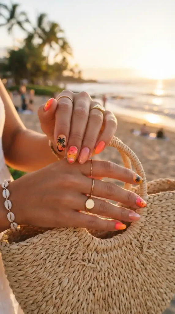 sunset-orange-nails